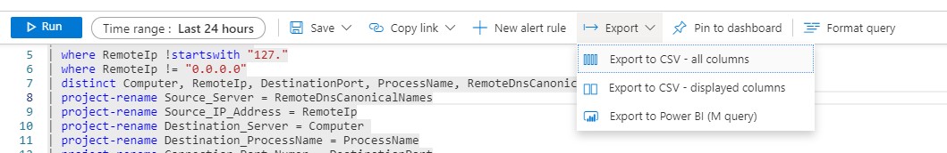 Have you noticed the Export button? – www.contoso.se